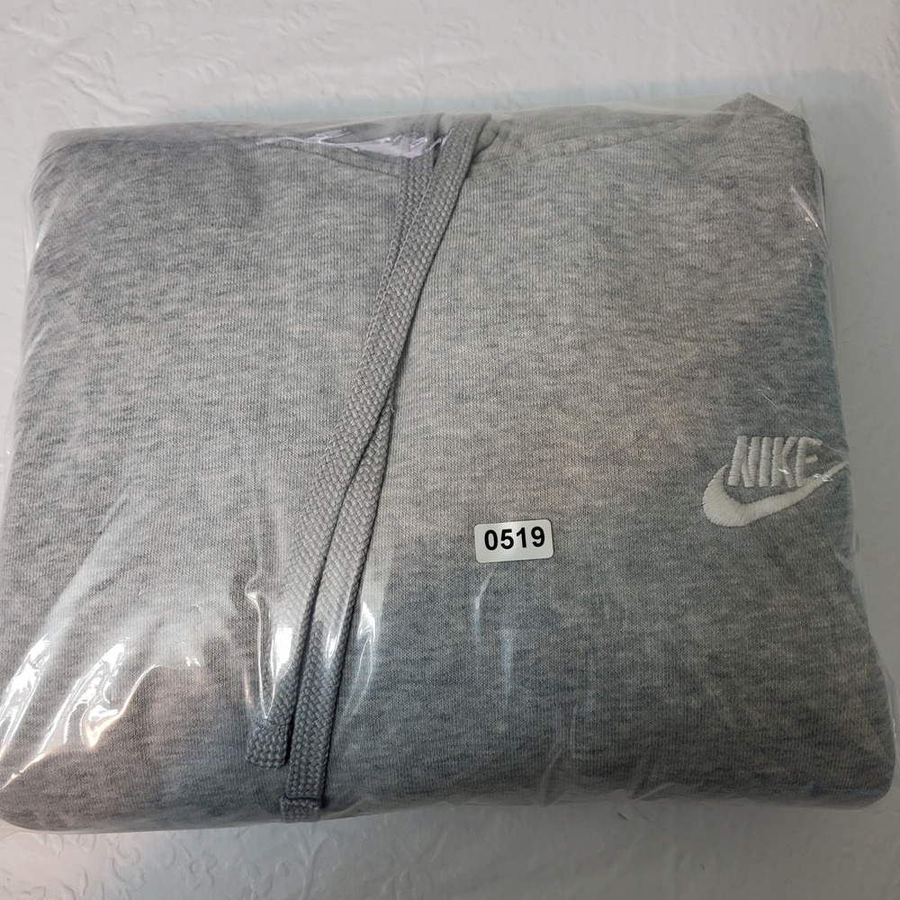 Nike Mens Classic Pullover Hoodie Heather Gray Distressed Large Small Swoosh - Picture 9 of 9